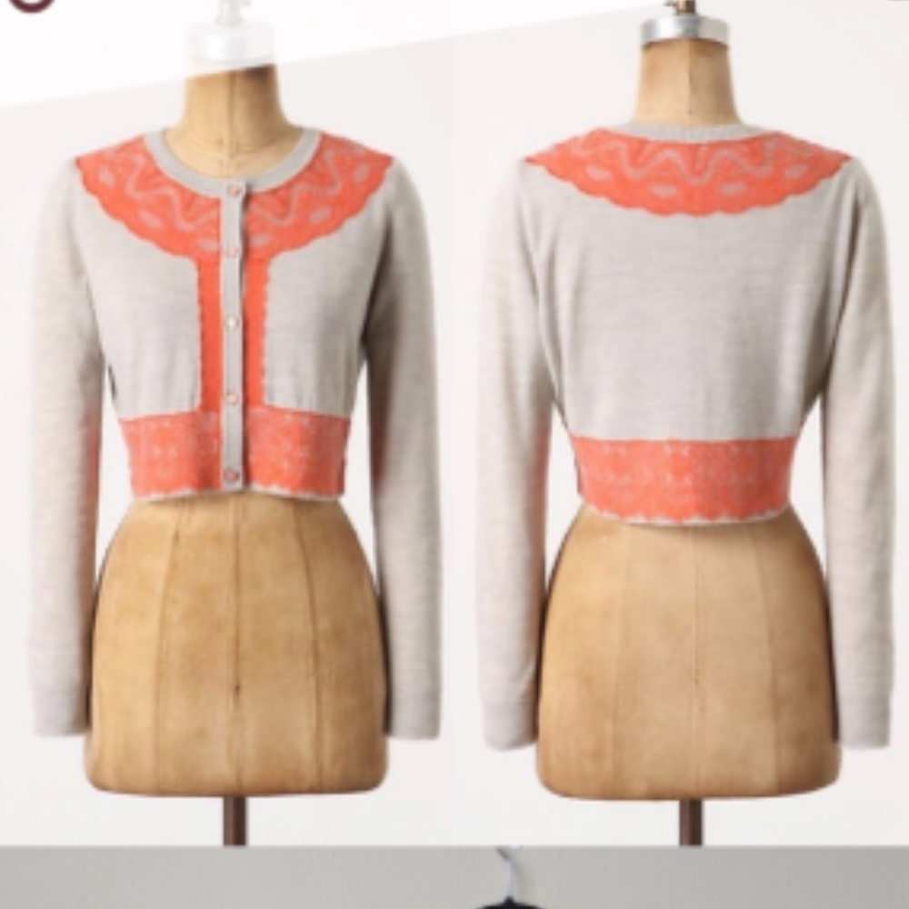 Anthropologie Charlie & Robin Grey Wool Cardigan